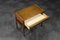 Vintage Danish Modern Teak Thread Side Table with Wicker Basket, 1960s, Image 5