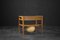 Vintage Danish Modern Teak Thread Side Table with Wicker Basket, 1960s, Image 3