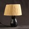 Lámpara de mesa francesa de cerámica en negro y rojo, años 50, Imagen 6