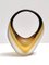 Vase Sommerso Vintage Noir et Jaune en Verre de Murano, 1950s 1