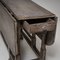 Grauer Tisch mit Torbeinen, 1900er 7