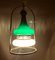 Mid-Century Modern Portuguese Green Opaline Milk Glass Pendant, 1940s, Image 11