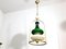 Mid-Century Modern Portuguese Green Opaline Milk Glass Pendant, 1940s, Image 1