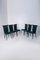 Chaises Vintage en Cuir Vert, Italie, 1950, Set de 6 5
