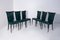 Chaises Vintage en Cuir Vert, Italie, 1950, Set de 6 1