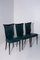 Chaises Vintage en Cuir Vert, Italie, 1950, Set de 6 11