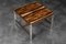 Mid-Century Modern Swedish Square Rosewood and Aluminum Coffee Table from HMB Möbler Rörvik, 1960s 3