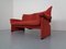 Sofá de dos plazas Palmaria vintage de Vico Magistretti para Cassina, años 80, Imagen 8