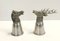 Italian Silver Pewter Elk Head Stirrup Cup, 1970s 2