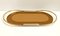 Oval 24k Gold Plated and Bronzed Pink Mirrored Glass Tray attributed to Umberto Mascagni, 1970s 5