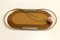 Oval 24k Gold Plated and Bronzed Pink Mirrored Glass Tray attributed to Umberto Mascagni, 1970s 3