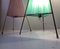 Italian Modernist Tripod Table Lamps with Brass Accents, 1950s, Set of 2, Image 2