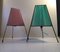 Italian Modernist Tripod Table Lamps with Brass Accents, 1950s, Set of 2, Image 5