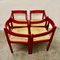 Red Carimate Chairs by Vico Magistretti for Cassina, Set of 4 3
