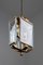 Art Deco Italian Brass and Glass Lantern, 1950s, Image 2