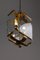 Art Deco Italian Brass and Glass Lantern, 1950s, Image 5