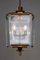 Art Deco Italian Brass and Glass Lantern, 1950s, Image 4