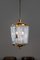 Art Deco Italian Brass and Glass Lantern, 1950s, Image 10
