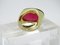 Ring in Plated Silver and Crystal from Daum, France, 1990s, Image 4