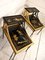 Japanese Two-Tier Coffee Tables in Faux Gold and Ebonized Bamboo, 1940s, Set of 2 2