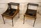 Japanese Two-Tier Coffee Tables in Faux Gold and Ebonized Bamboo, 1940s, Set of 2 12