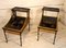 Japanese Two-Tier Coffee Tables in Faux Gold and Ebonized Bamboo, 1940s, Set of 2 38