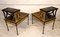 Japanese Two-Tier Coffee Tables in Faux Gold and Ebonized Bamboo, 1940s, Set of 2 9