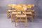 Vintage Danish Beech and Paper Cord Model J39 Folkestole Chair by Børge Mogensen for Fdb, 1960s Set of 6 1