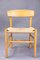 Vintage Danish Beech and Paper Cord Model J39 Folkestole Chair by Børge Mogensen for Fdb, 1960s Set of 6, Image 4