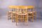 Vintage Danish Beech and Paper Cord Model J39 Folkestole Chair by Børge Mogensen for Fdb, 1960s Set of 6 2