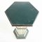 Hexagonal Column in Ivory and Turquoise Wood, 1940s 5