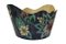 Mid Century French Tole Planter Cache Pot With Hand Painted Flowers, Image 6