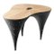 Contemporary Curved Oak & Black Concrete Coffee Table by Donatas Žukauskas 1