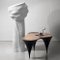 Contemporary Curved Oak & Black Concrete Coffee Table by Donatas Žukauskas 11