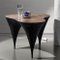 Contemporary Curved Oak & Black Concrete Coffee Table by Donatas Žukauskas 12