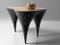 Contemporary Curved Oak & Black Concrete Coffee Table by Donatas Žukauskas 5