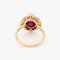 Natürlicher burmesischer Halo-Ring mit 2 Karat Rubin und Diamant 4