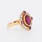 Natural Burmese 2 Ct Ruby and Diamond Halo Ring 5
