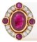 Natürlicher burmesischer Halo-Ring mit 2 Karat Rubin und Diamant 1
