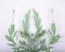 Grandes Appliques Murales Vertes en Fer Forgé avec Fleurs, 1950s, Set de 2 4