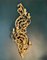 Large Italian Rococo Style Carved and Gilded Wood and Gesso Six-Light Wall Lamp, 1960s, Image 2