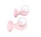 Pink Ceramic Hand Lamps, 1970s, Set of 2 1