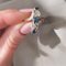 Vintage Ring aus 18 Karat Gold mit Saphir und Diamanten, 1960er 4