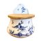 Set of 2 Hand Painted French Moustiers Faience Wall Salt Pot and Kitchen Utensils Pot, Circa 1930, Image 6