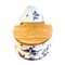 Set of 2 Hand Painted French Moustiers Faience Wall Salt Pot and Kitchen Utensils Pot, Circa 1930, Image 3