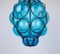 Venetian Blue Murano Caged Glass Pendant Light with Large Bubbles, 1960s 7