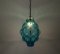 Venetian Blue Murano Caged Glass Pendant Light with Large Bubbles, 1960s 4