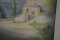 1990er French School Church Landschaft Aquarell, gerahmt 6