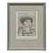 Strand-Mädchen-Porträt-Lithographie-Druck des späten 20. Jahrhunderts von Vaclav Matejice, gerahmt. Signierte und nummerierte Limited Edition 1