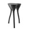 Live Edge Black Side Table or Nightstand by Donatas 7